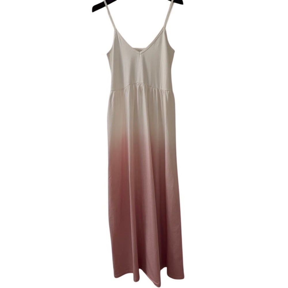 Z Supply Pink White Ombre Dip Dye V-Neck Maxi Dress NWT Size Medium